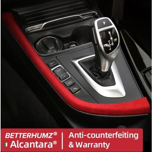 BETTERHUMZ For BMW F30 F32 F34 F36 3GT 3 4 Series Alcantara Wrap Center Console Gear Shift Panel Strip Interior Trim Accessories