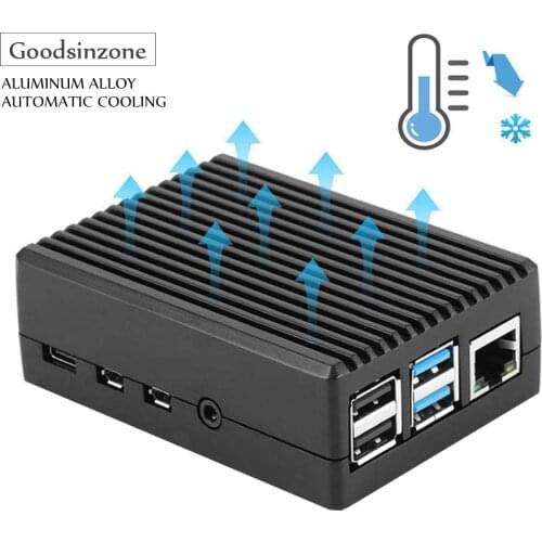 Raspberry Pi 4 Aluminum Alloy Case with Cooling Column Passive Cooling Armor Case for Raspberry Pi 4 Model B