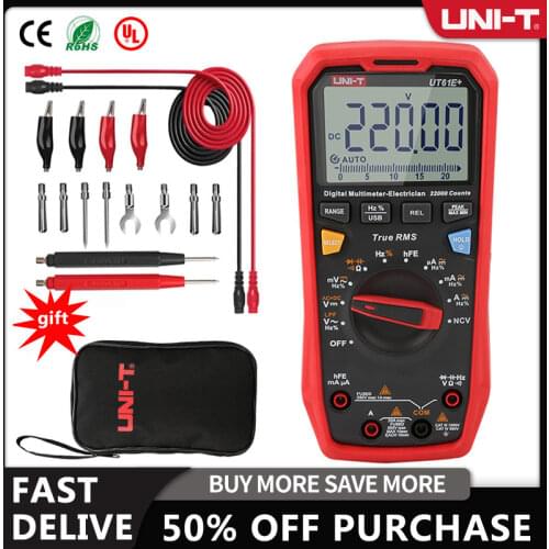 Upgraded Version Of UNI-T UT61E + UT61D + UT61B Digital Multimeter True RMS AC/DC Voltage Current Resistance Capacitance Tester