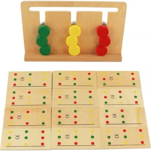 Wooden Montessori Toys Hand-eye Coordination Exercises Logic Training Early Development Toys for Kids Montessori Visual Material