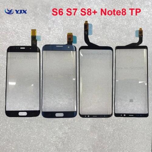 LCD Touch Screen Digitizer screen for samsung galaxy s6 s7 s8 s9 N8 plus display edge TP Outer Glass Lens with Touch Flex Cable