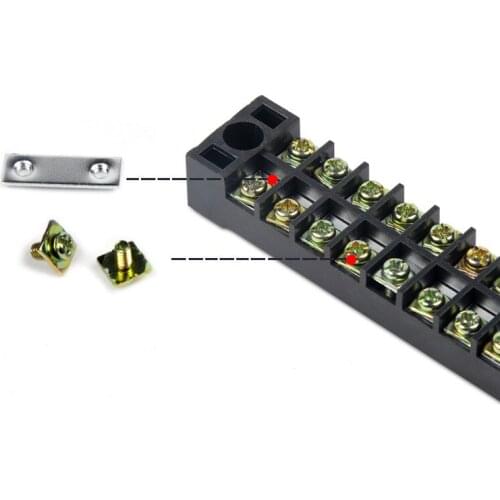 TB4510 Dual Row Screw Terminal Block Strip 45A /600V Electrical Wire Connector Terminal Fast Crimp
