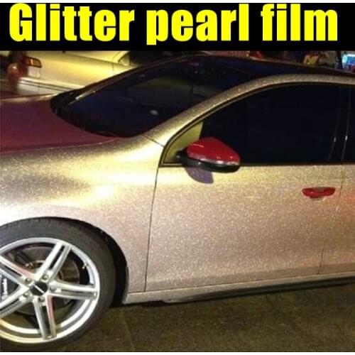 High glossy black silver Diamond pearl glitter wrapping vinyl film Glossy silver diamond glitter car sticker