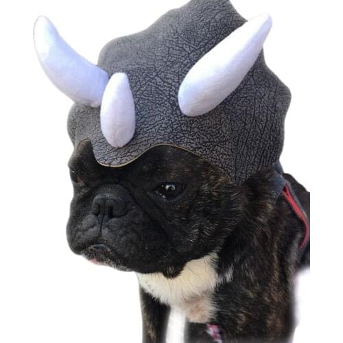 Legendog Pet Triceratops Dog Dinosaur Hat Pet Cat Dog Hat Pet Transformation Cap Pet Headgear Costume Dog Hat Cap Christmas Dog