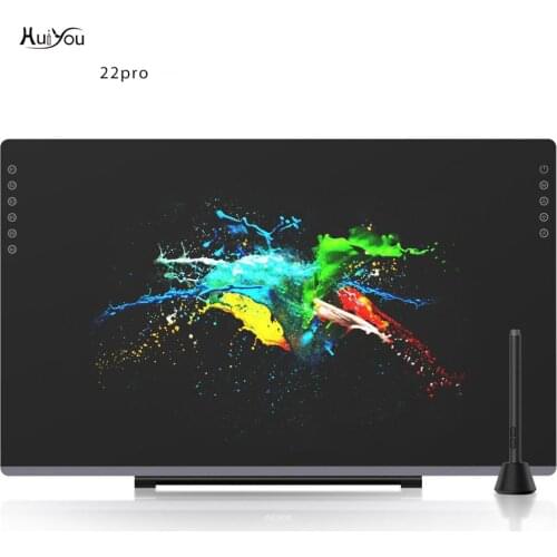 HUIYOU Portable 21.5Inch H-IPS LCD Graphics Drawing Tablet Display 8192 Pressure Level Passive Technology Drawing Tablet