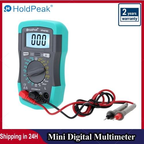 HoldPeak HP4070D Mini Digital Multimeter Resistance Capacitance Inductance Transistor Test