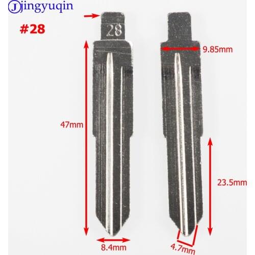 Jingyuqin 10PCS for Kia New Refine Remote New Arrival HU83 Blank Key Replacement Uncut Blade Key Blank Car-styling