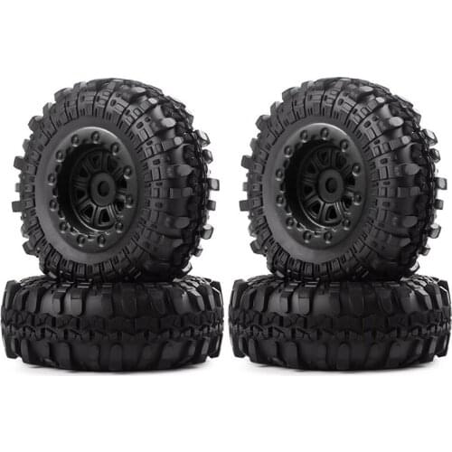 4PCS 46X17mm Wheel Rims Tires Tyre Set for 1/24 RC Crawler Car Axial SCX24 90081 Upgrade Parts Accessories