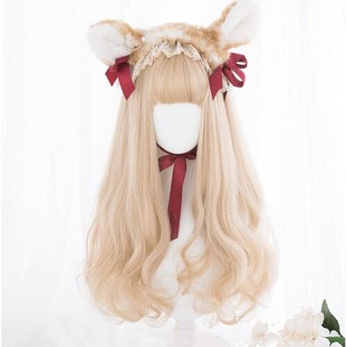 CosplayMix 70CM Lolita Party Cute Sweet Lady Long Wavy Hair Chestnut Heat Resistant Synthetic Cosplay Wig+Cap