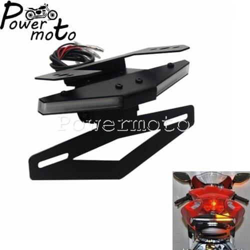 Fender Eliminator License Plate Frame Bracket Kit Flush LED Turn Signal Indicator Blinker For MV Agusta Brutale 675 2013-2019