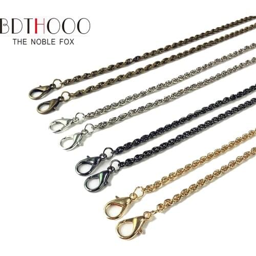 BDTHOOO 20pcs/lot 120cm Metal Chain Buckle Handle for DIY Replacement Handbag Shoulder Clasp Straps Bags Accessories Hardware