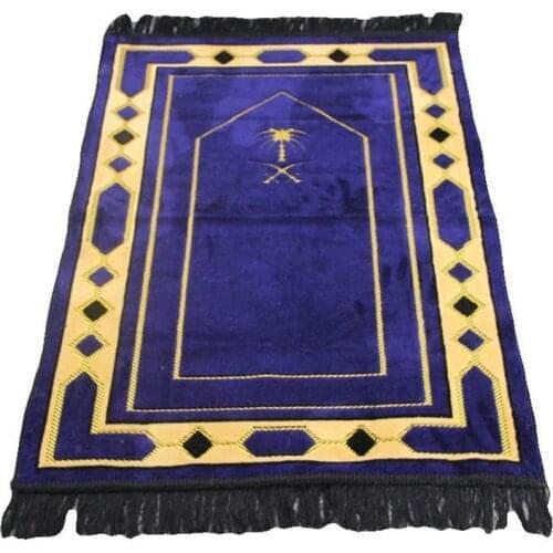 Muslim Prayer Mat Bedroom Living Room Carpet Soft Blanket Imitation cashmere flocking jacquard Decorative Mat Islamic rug carpet