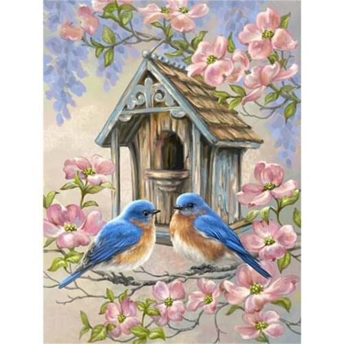 Bird Flower DIY 11CT Cross Stitch Embroidery Kits Craft Needlework Set Cotton Thread Printed Canvas Home Dropshipping