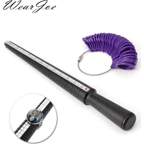 Wholesale Plastic Ring Size Finder Mandrel Stick Finger Gauge Kit for DIY Jewelry Making Ring Sizer Measuring Jewellery Tool Set