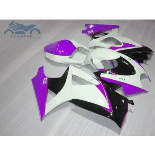ABS plastic Fairing kits for Suzuki GSXR 1000 GSXR1000 2007 2008 K7 K8 aftermarket street fairings kit 07 08 purple white K78
