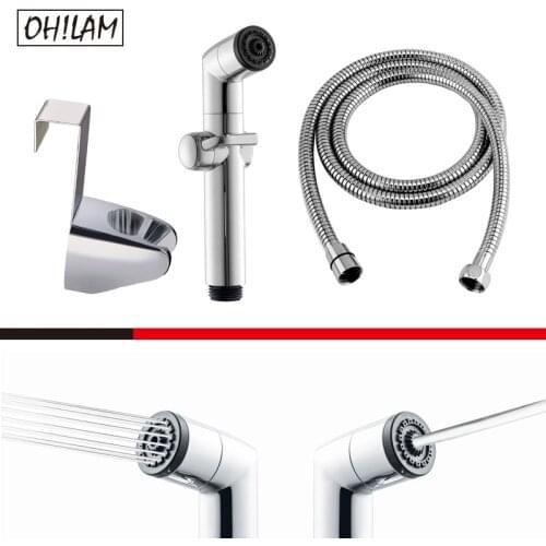 New Arrival Handheld Bidet Spray Toilet Shattaf Sprayer Heads Bidet Faucet With Explosion Proof Shower Hose Bathroom Accessories