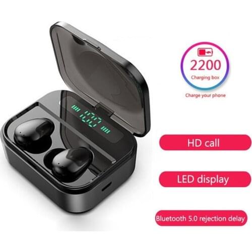 New X7 TWS Touch Control True Wireless Earbuds Bluetooth 5.0 Earphone Waterproof Headfrees Headset with 2200mAh Power Bank