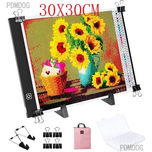 NEW A3 30X30CM Size Drawing Tablet Led Light Pad Tablet Diamond Painting Eye Protection Bright Copy Board Diamond Embroidery art