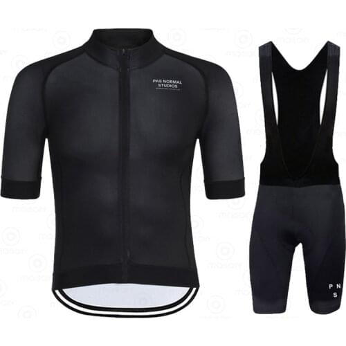 Black PNS Top Quality 2021 Cycling Clothes Sets Quick Dry Jersey Set Short Sleeve Sportwear Pas Normal Studios Cycling Clothing