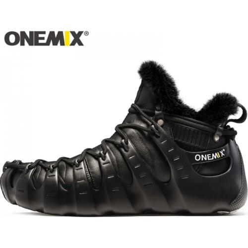 ONEMIX Winter Boots For Men Walking Shoes For Women Outdoor Trekking Shoe No Glue Sneakers Autumn Winter Warm Keeping Shoes