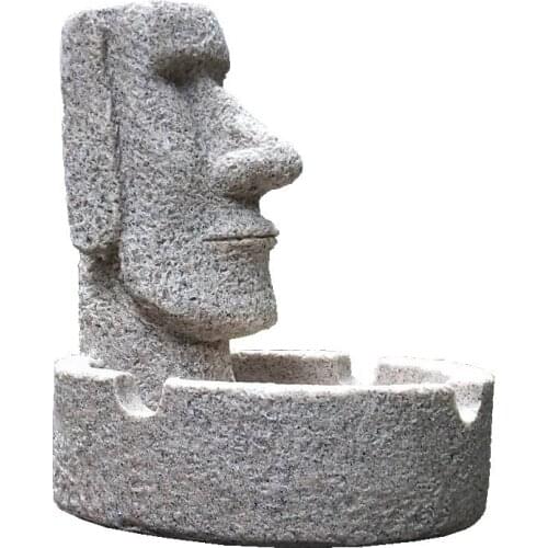 CREATIVE COLOSSUS ASHTRAY PERSONALITY OFFICE RESIN MULTIFUNCTION MOAI ASHTRAY HOME BEDROOM DECORATION EASTER ISLAND GIFT R2815