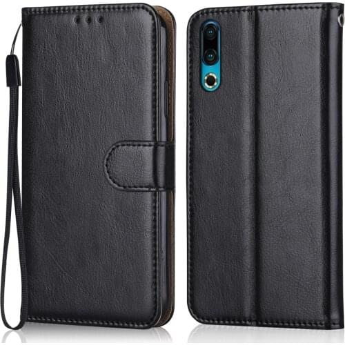 Folio Luxury Leather Case for On Meizu 16s Wallet Stand Flip Case Phone Bag With Strap