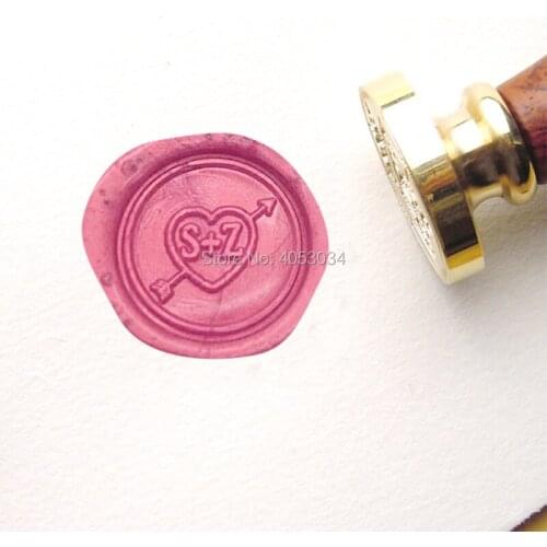 Heart & Arrow Wax Seal Stamp Arrow of Love Sealing Wax Stamp Kit Arrow Wax Stamp Custom Initial Date Wedding Invitation Personal