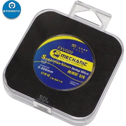 Mechanic FXV009 0.009mm 200M Superfine Silver Jump Wire For iPhone Fingerprint Mainboard Chip Soldering Connection Copper wire