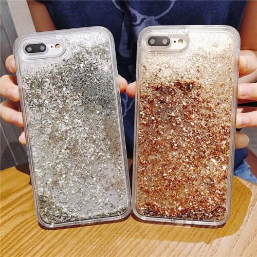 Bling Luxury Flowing Gold Foil Liquid Phone Case For Coque iphone X XS Max XR X S Quicksand Cover For iPhone 6 6s 7 8 Plus Cases