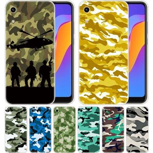 Silicone Case Camouflage Pattern Camo military Army for Huawei Honor 9X 8A 7A 20 Pro 7X 8X 7S 8S 8 9 10 Lite View 20 20i Play