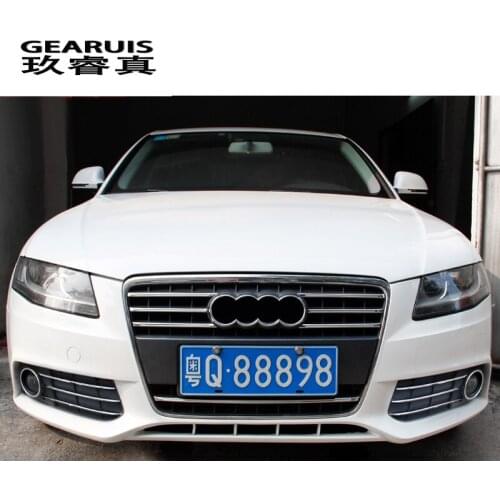 Car styling front fog lamps grille slats lights covers Sticker decoration strips For Audi A4 b8 2009-2012 auto Accessories