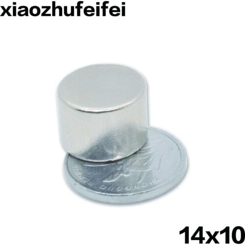100pcs 14*10 Super Powerful Strong Bulk Small Round NdFeB Neodymium Disc Magnets Dia 14mm x 10mm N35 Rare Earth NdFeB Magnet