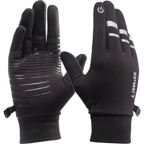 Outdoor Riding Waterproof Gloves Men Women Winter Touch Screen Windproof Mittens Glove Female Sports Warm Velvet Cycling Gloves