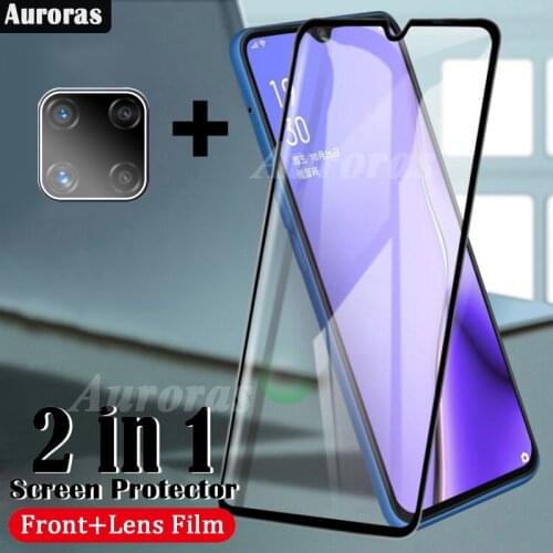 Auroras 2 in 1 Film For Samsung Galaxy M32 Screen Protector Tempered Glass For Samsung M32 Lens Protector Glass Film