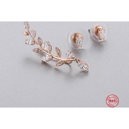 2020 New Fashion Charm Sterling Silver Original 1:1 Copy, Leaves Simple And Exquisite Wild Earrings Women Luxury Jewelry Gifts