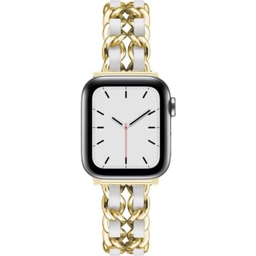 2020 Luxury Women Handmade Stainless Steel Chain Jewelry Bracelet For Apple Watch Band 38mm 42mm 40mm 44mm iWatch Series 2/3/4/5