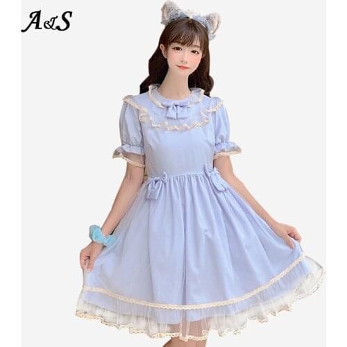 Anbenser Japanese Style Lolita Dress Women Summer Sweet Princess Dress Cute Girl Gothic Lolita Dresses Festival Party Costume