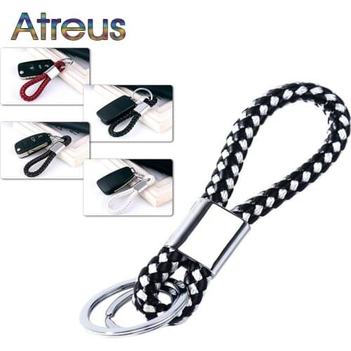 1pcs Car-styling PU key ring keychain chain for BMW E90 F30 F10 Audi A3 A6 C5 C6 Opel Insignia Alfa Romeo Ssangyong Accessories