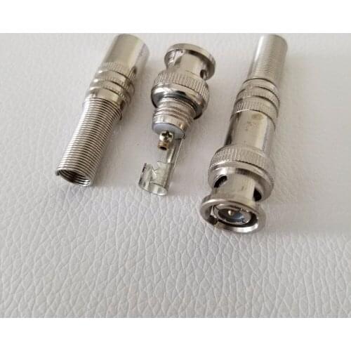 10pcs X BNC Male Connector for Coaxial Cable CCTV Adapter