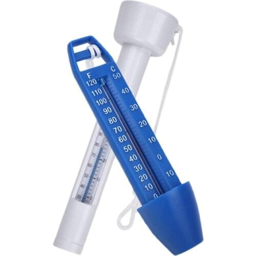2 Pcs/Set Basic Blue And White Swimming Pool Water Temperature Thermometer Combination Set