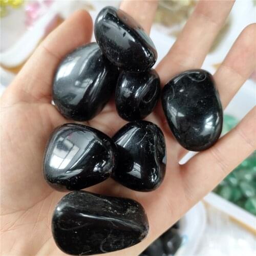 200g Black Obsidian Tumbled Stone Irregular Polished Natural Rock Quartz Chakra Healing Decor Minerals Collection