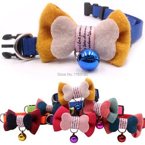 36pcs/lot Pet Cat Dog Wedding Collars Dogs Bowtie Collar Holiday Decoration Christmas Grooming Pet webbing Supplie