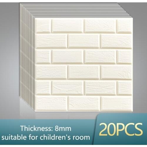3D Wall Stickers Foam Brick Self Adhesive Wallpaper Waterproof Panels Living Room Bedroom Kids Bathroom Home Decor Kitchen TV