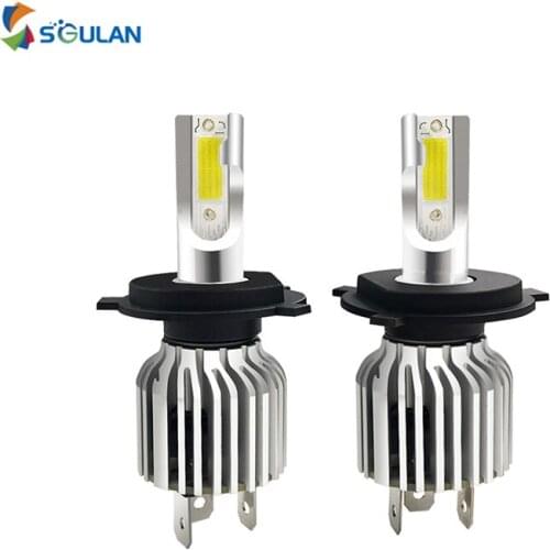 4Pcs /2Pairs Super Bright D9 COB SMD Car Led HeadLights H4 H7 H8 Auto Head Bulbs 9005 Motorcycle Headlamps White 12V to 36V