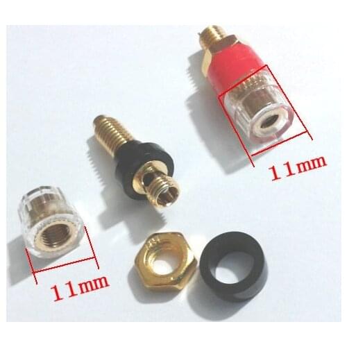 50pcs Gold Plated Speaker Binding Post Cable Plug Probe Panel Amplifier New