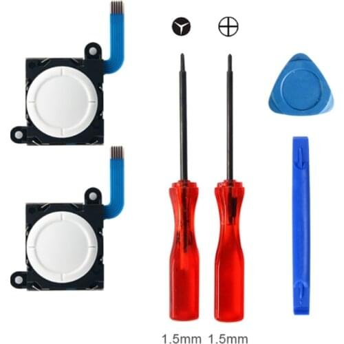6pcs/set 3D Analog Sensor Joystick Thumb Stick Kit for Switch NS Repair Tool Triangle Paddle Screwdriver