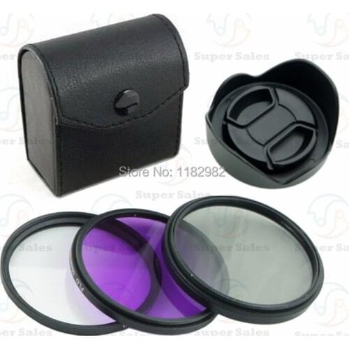 6ni1 52MM UV filter + CPL filter + FLD filter + Filter Case + Lens Hood + Lens Cap FLD for Nik@n D5200 D5100 D3200 D3100