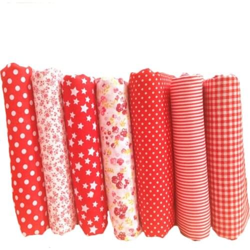 7pcs Cotton Fabric Handmade Sewing Home Decor Material Fabrics For Patchwork Felt Needlework DIY Floral Prints Fabric FAB04