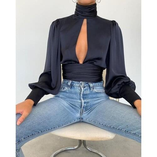 Aibo Carla Womens Satin Shirts