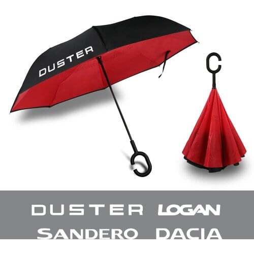 For Dacia Duster 1.0 Tce Turbo GPL Logan Sandero R4 Xplore Auto Accessories Double Layer C shaped Handle Inverted Umbrella